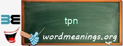 WordMeaning blackboard for tpn